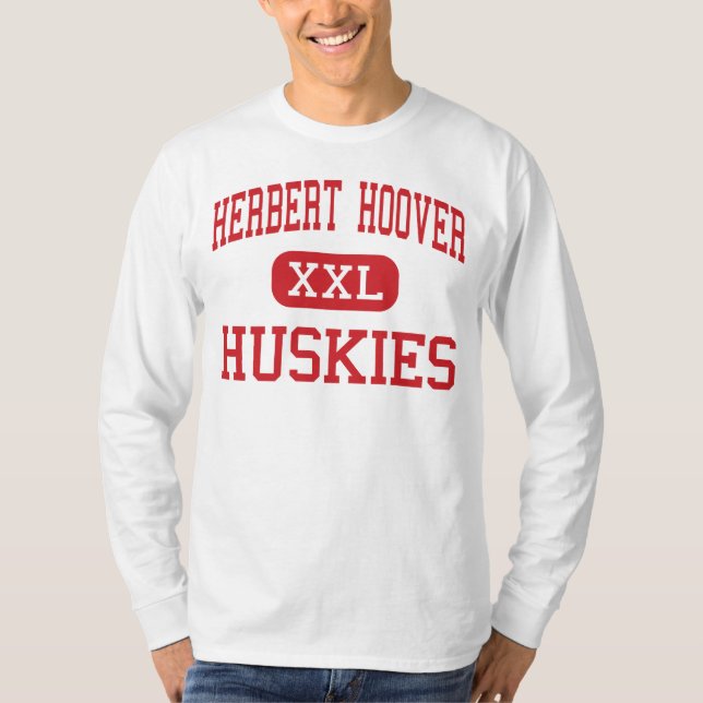 Herbert Hoover - Huskies - pensionär - Clendenin Tee Shirt (Framsida)