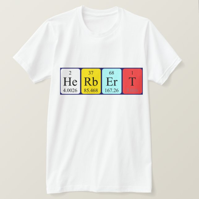 Herbert Perioden bord namn shirt T Shirt (Design framsida)
