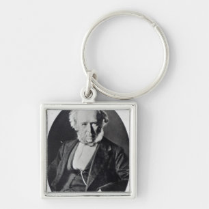 Herbert Spencer Fyrkantig Silverfärgad Nyckelring