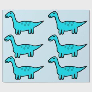 Herbert the Blue Dinosaur Wrapping Paper Presentpapper
