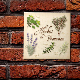 Herbes de Provence Ceramic Tile Kakelplatta