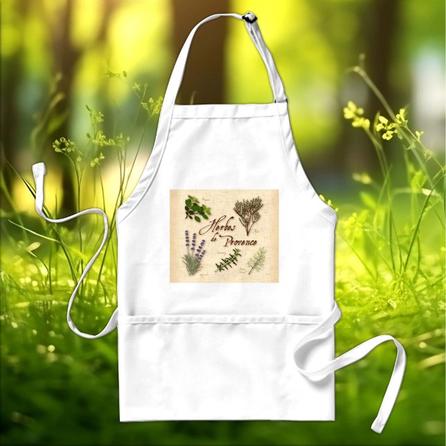Herbes de Provence förkläde (Herbes de Provence Apron. Cook with Rosemary, Thyme, Oregano, Lavender and Fennel.)