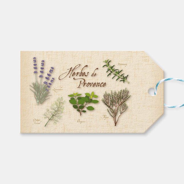 Herbes de Provence Gift Märkres Presentetikett (Framsidan (Horisontell))