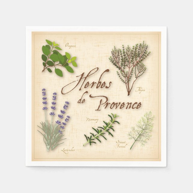 Herbes de Provence Napkins Pappersservett (Framsidan)