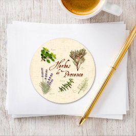 Herbes de Provence Round Sticker Runt Klistermärke