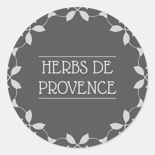Herbes De Provence Spice Burk etikett (Framsida)