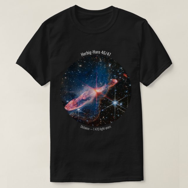 Herbig-Haro 46/47 James Webb Space Telescope Image T Shirt (Design framsida)