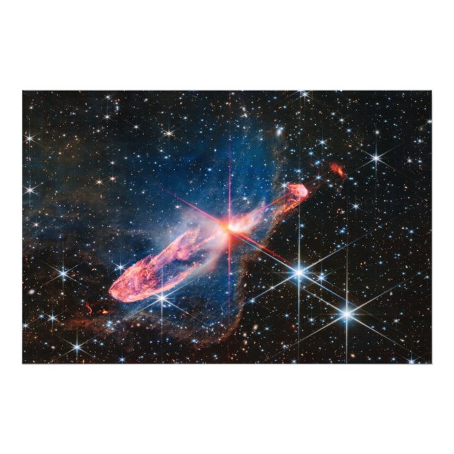 Herbig-Haro 46/47 (NIRCam Image) James Webb Photo Fototryck (Framsidan)