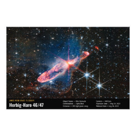 Herbig-Haro 46/47 Webb Space Telescope Image Info Fototryck