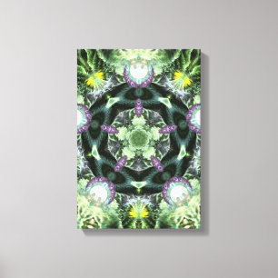 Herbilicious Geometry Fractal Mandala Wrapped Can Canvastryck