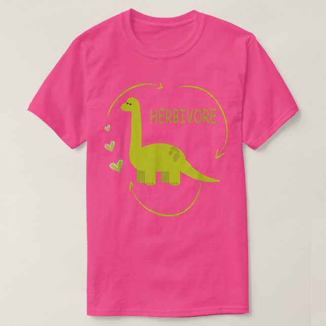 Herbivore Brachiosaurus Dinosaur Funny Vegetarian  T Shirt (Design framsida)