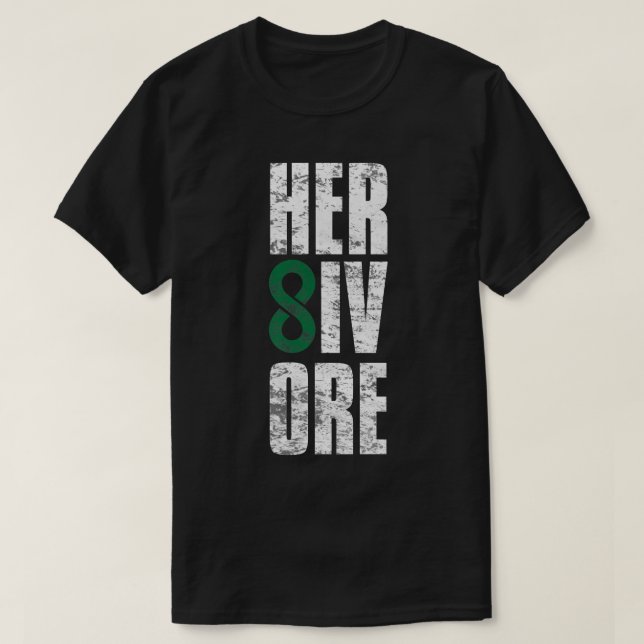HERBIVORE Forever Vegan Vegetarian PlantBased Insp T Shirt (Design framsida)