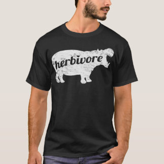 HERBIVORE Hippopotamus Eat Veg Vegan Inspired Desi T Shirt