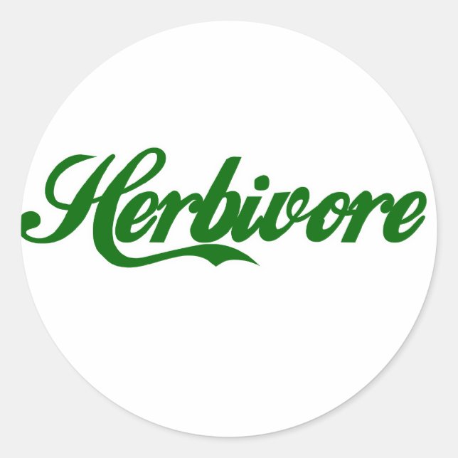 Herbivore Runt Klistermärke (Framsida)