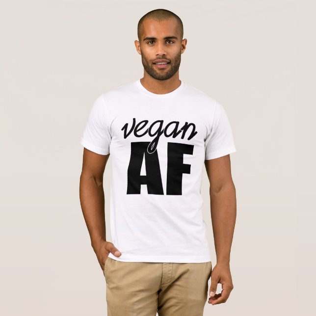 Herbivore | Vegan AF T Shirt (Hel framsida)