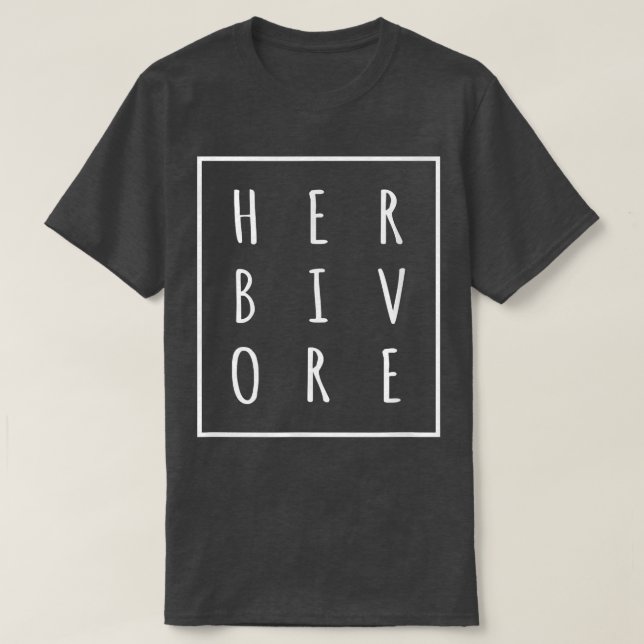 Herbivortet i kvadratiska bänk t vegan vegetarian  t shirt (Design framsida)