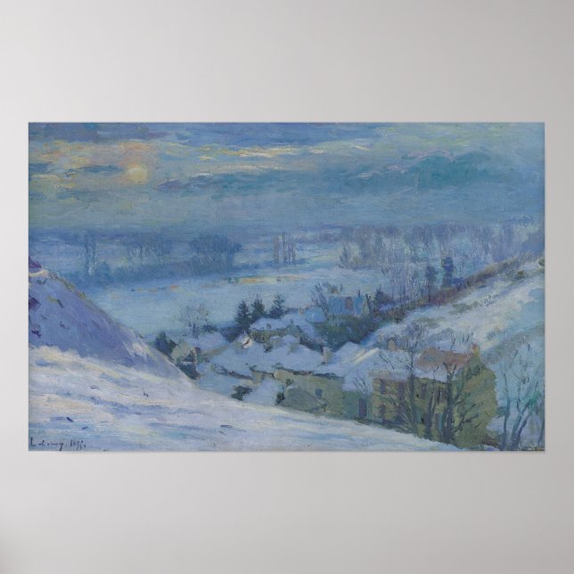Herblay-byn under snö 1895 poster (Framsidan)