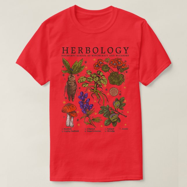 Herbologiväxter T Shirt (Design framsida)