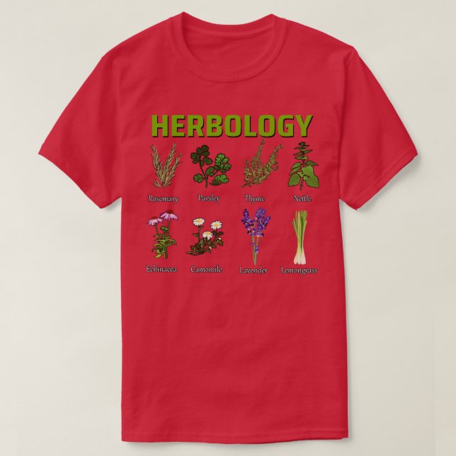 Herbology Herb Garden T Shirt (Design framsida)