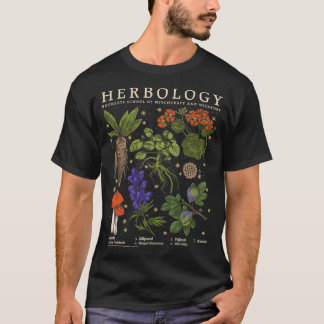 Herbology Herb Reference Grid T Shirt