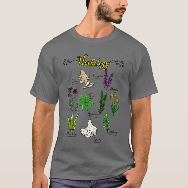 Herbology Plant Dam Herb Blomsterträdgård Herbolog T Shirt (Framsida)