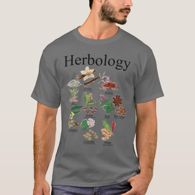 Herbology Plant Dam Herb Blomsterträdgård Herbolog T Shirt (Framsida)