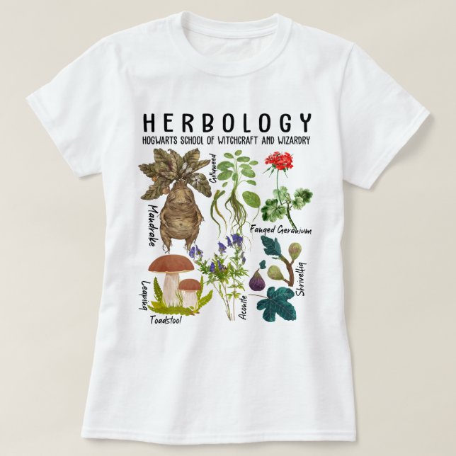 Herbology Sweatshirt, Herbology Plants Tshirt T Shirt (Design framsida)