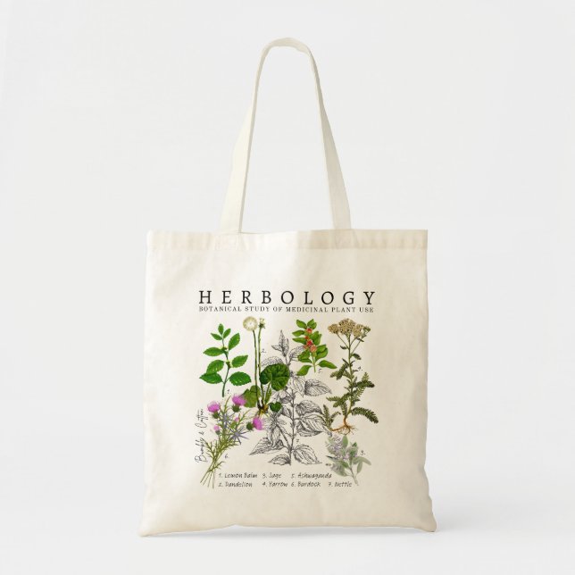 HERBOLOGY Tote Bag Tygkasse (Framsidan)