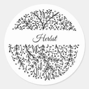 Herbst - Säsong Sticker Runt Klistermärke