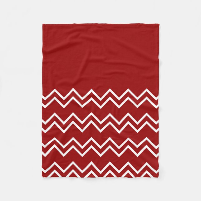 Herbstfarben rot und weiß fleecefilt (Framsidan)