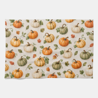 Herbstküche – Kochschürze mit Kürbissen und Herbst Kökshandduk