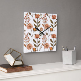 Herbstliches Blumenarrangement Fyrkantig Klocka