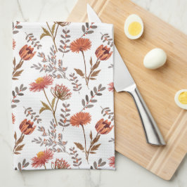 Herbstliches Blütenmosaik Kökshandduk