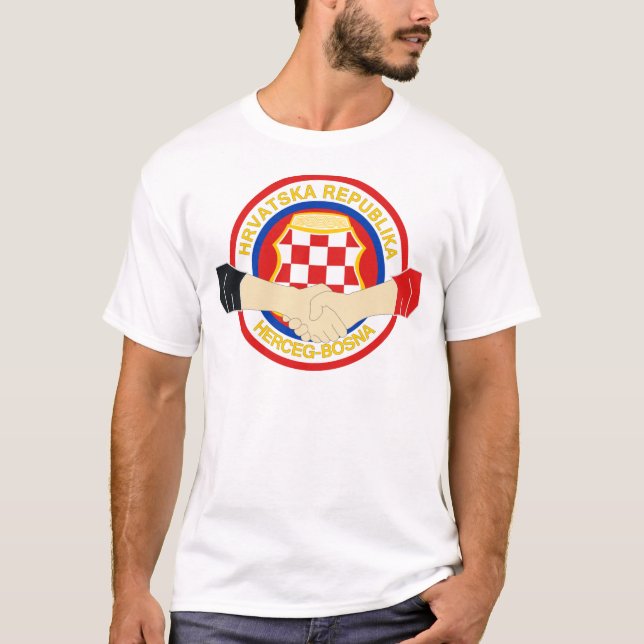 Herceg Bosna Rukovanje Tee Shirt (Framsida)