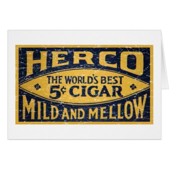 Herco Cigar-1905 - nödlidande Hälsningskort (Framsidan Horizontal)