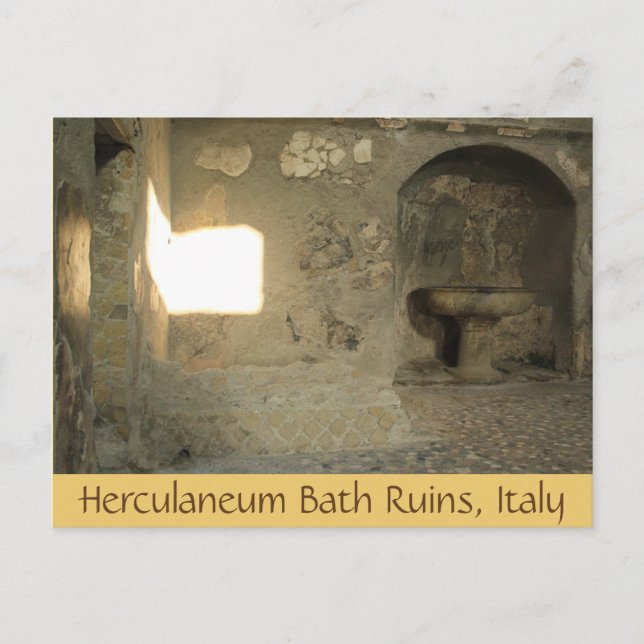 Herculaneum Bath Ruins, Kampanien, vykort för Ital (Framsida)