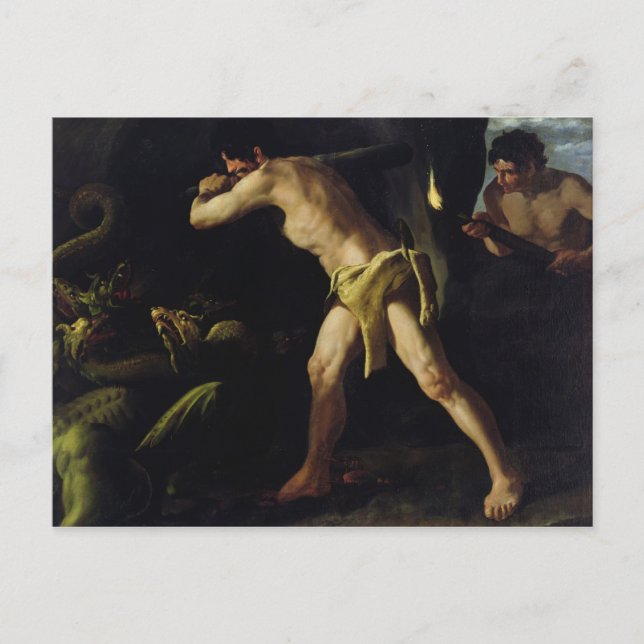 Hercules Fighting with Lernaean Hydra Vykort (Framsida)