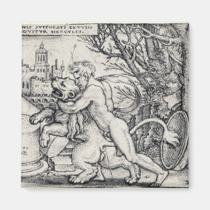 Hercules Killing the Nemean Lejon Magnet