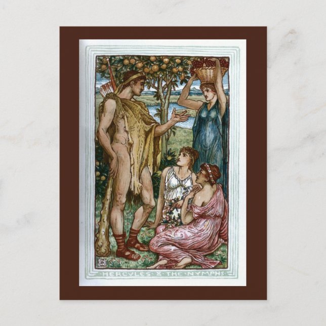 Hercules & Nymphs Vykort (Framsida)