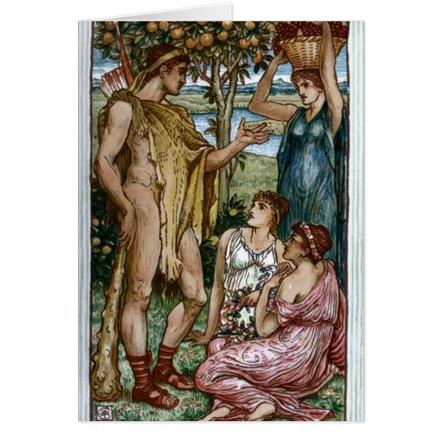 Hercules & nymphsna hälsningskort (Framsidan)