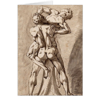 Hercules och Antaeus Hälsningskort