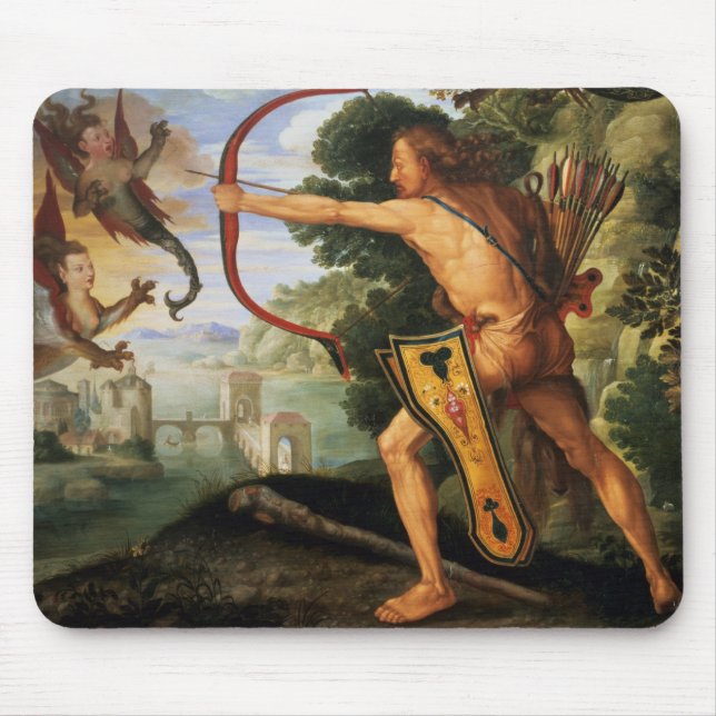 Hercules och de Stymphalian fåglarna, 1600 Musmatta (Framsidan)