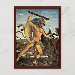 Hercules och Hydra av Pollaiuolo Antonio Vykort