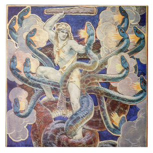 Hercules och Hydra Kakelplatta