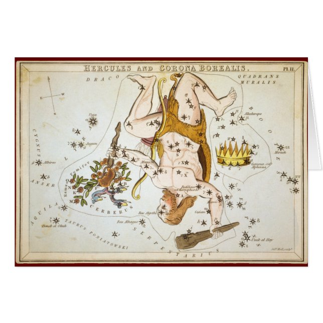 Hercules och kran Borealis Hälsningskort (Framsidan Horizontal)