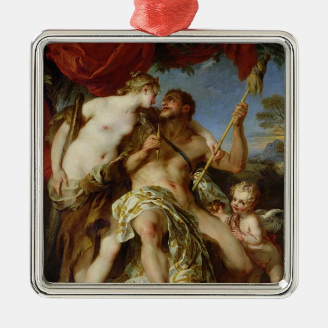 Hercules och Omphale, 1724 Julgransprydnad Metall (Framsidan)