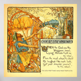 Hercules och Wagoneer Walter Crane Poster