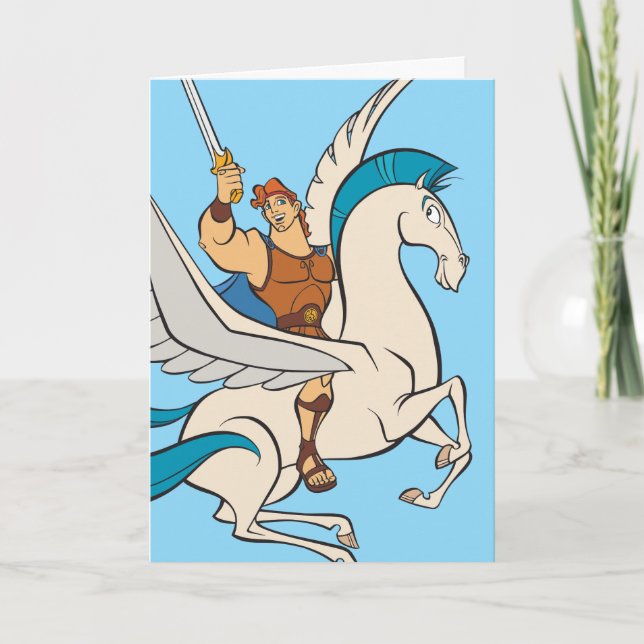 Hercules Riding Pegasus Card Kort (Framsida)