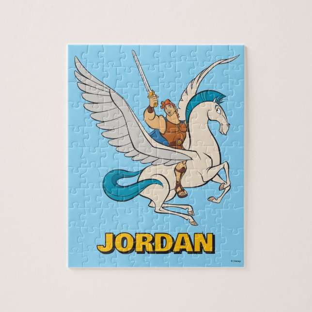 Hercules Riding Pegasus Jigsaw Puzzle Pussel (Vertikal)