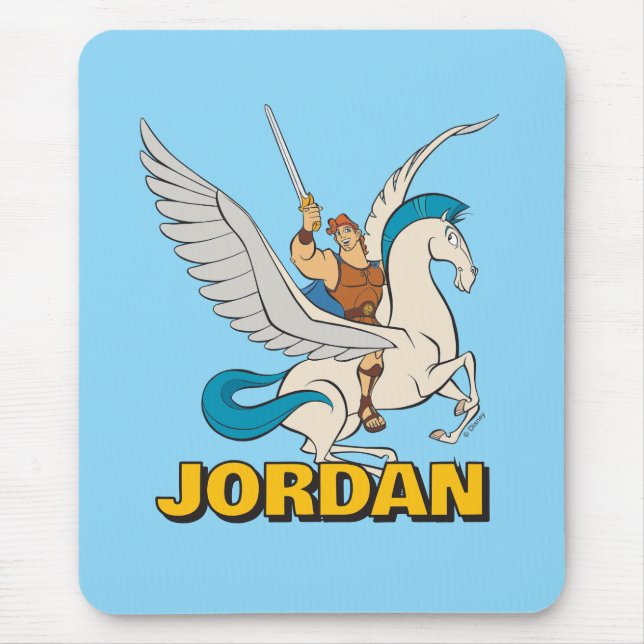 Hercules Riding Pegasus Mouse Pad Musmatta (Framsidan)